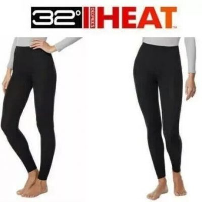 2-Pack 32 Degrees Heat Retention Women's Base Layer Pant Leggings Black - NWT